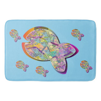 Fishy Fishy Blue  Bath Mat