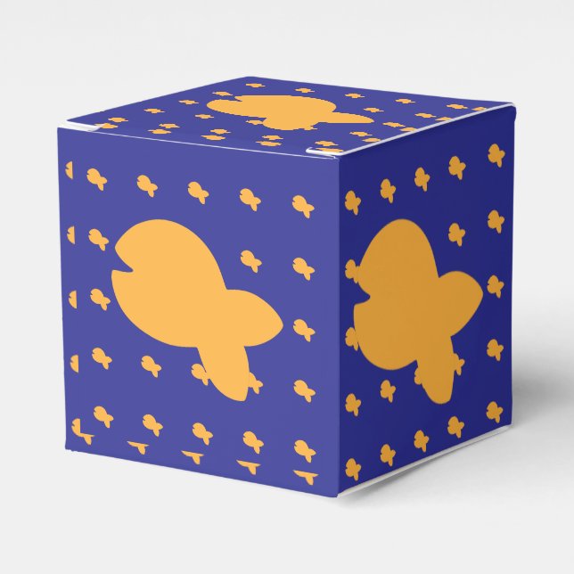 Fishy Fishy Kids Blue Big Fish       Favor Box (Front Side)