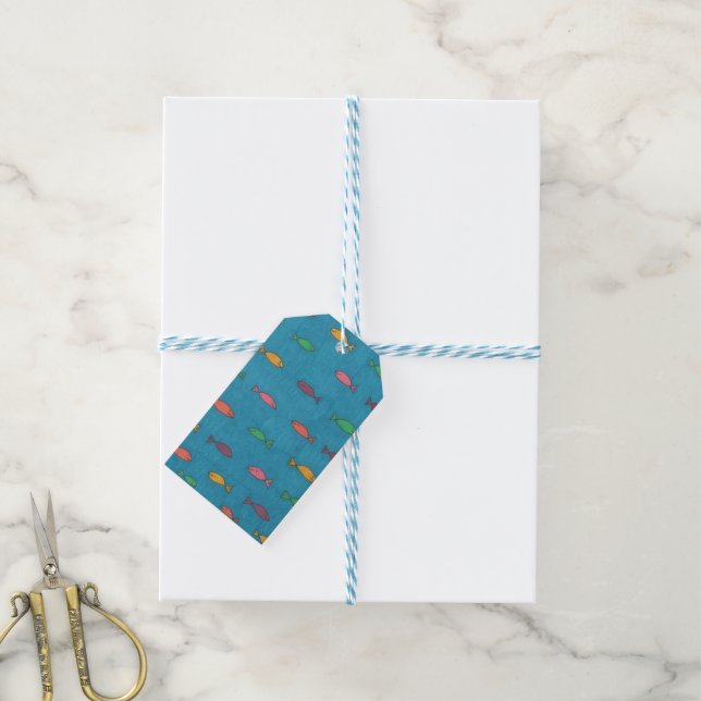 Fishy Pattern Gift Tags (With Twine)