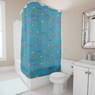 Fishy Pattern Shower Curtain