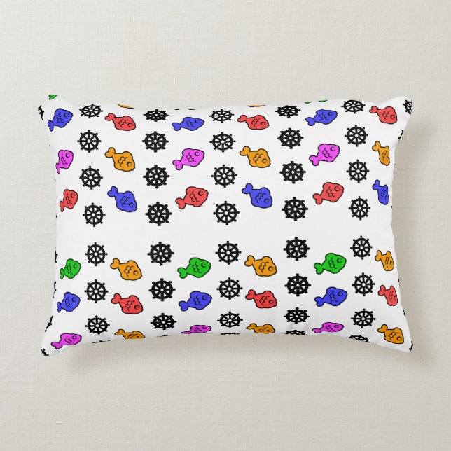Fishy Wheels Kids   Accent Pillow (Front)