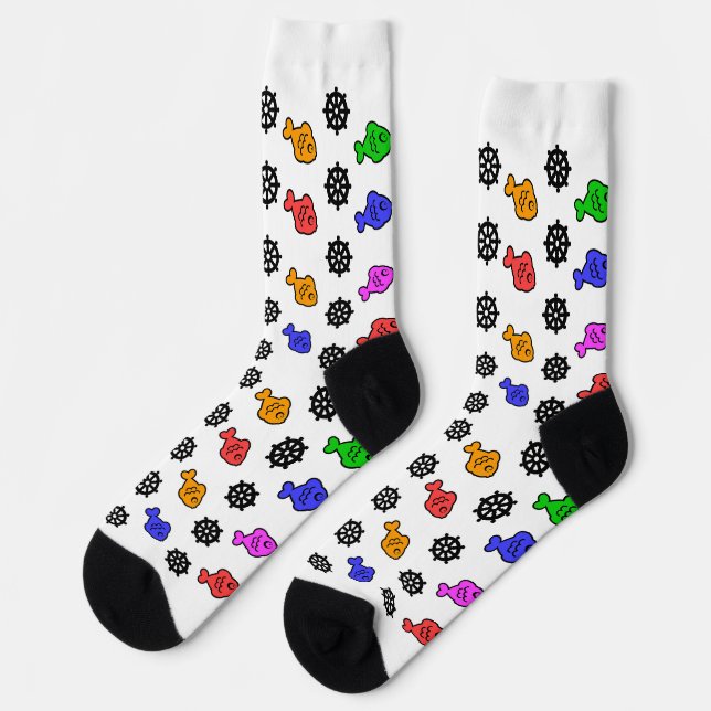 Fishy Wheels  Socks (Left)