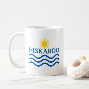 FISKARDO Kefalonia Greece, Sun Waves Coffee Mug