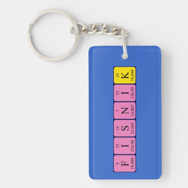 Fisnik periodic table name keyring (Front)