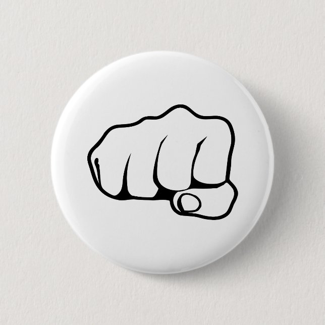 Fist 2 Inch Round Button (Front)