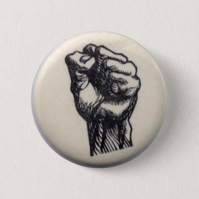 Fist 2 Inch Round Button (Front)
