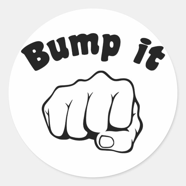 Fist Bump It Classic Round Sticker (Front)