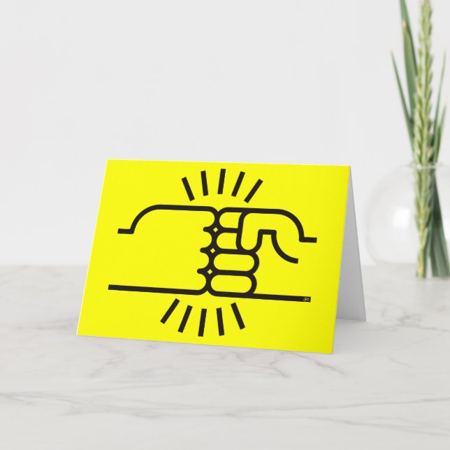 Fist Bumps Ahead! Card (Front)