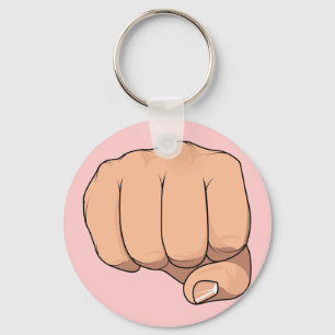 Fist Closed Hand Sign Gesture Keychain