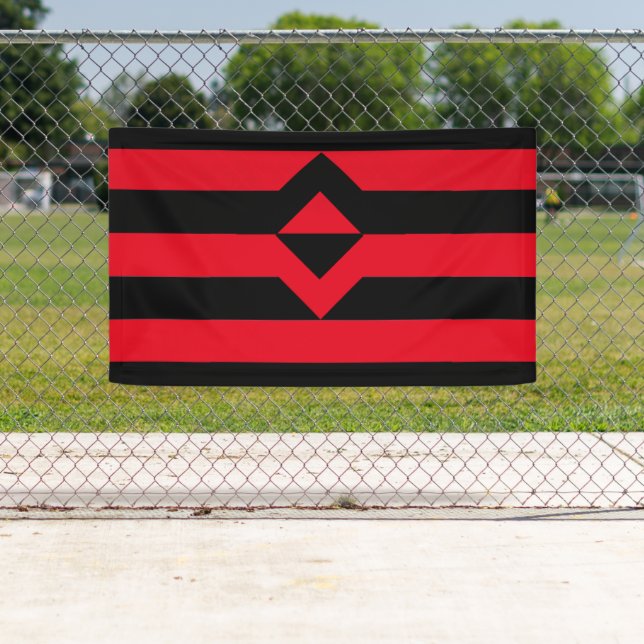 Fist Pride Flag Banner (Insitu)