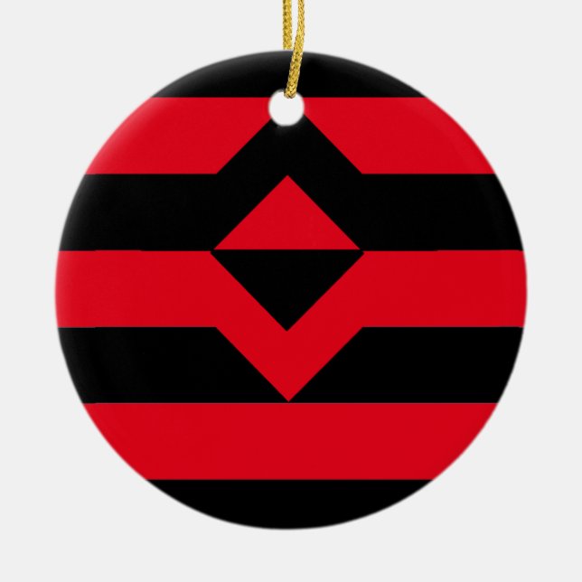 Fist Pride Flag Ceramic Ornament (Front)