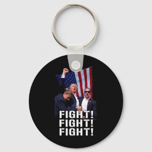 Fist Pumped Fight Pray For Trump America  Keychain
