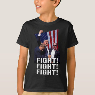 Fist Pumped Fight Pray For Trump America  T-Shirt