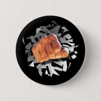 Fist Punching Through! 2 Inch Round Button