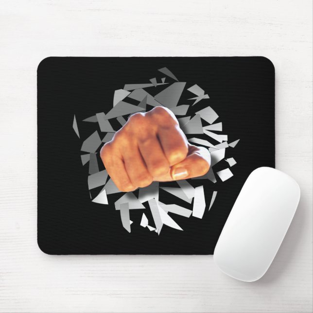 Fist Punching Through! Mouse Pad (With Mouse)