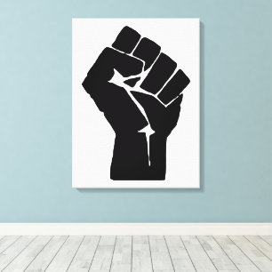 Fist, Rebel, Riot, Resistance, Communist Style Canvas Print