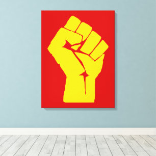 Fist, Rebel, Riot, Resistance, Communist Style Canvas Print