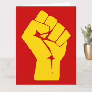 Fist, Rebel, Riot, Resistance, Communist Style Card