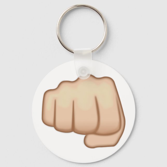 Fisted Hand Sign Emoji Keychain (Front)