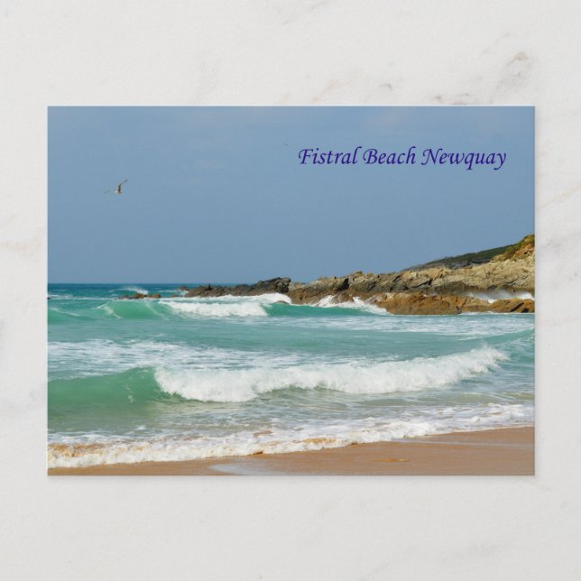Fistral Beach Newquay Cornwall England Postcard (Front)