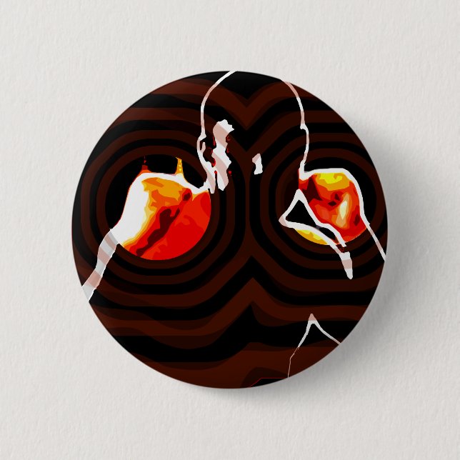 fists of fire. 2 inch round button (Front)