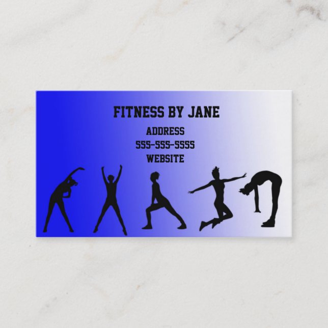 fit blue business card (Front)