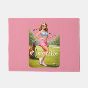Fit Female Golfer Thunder_Cove Doormat