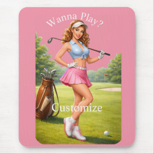 Fit Female Golfer Thunder_Cove Mouse Pad