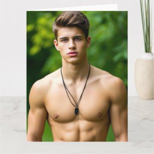 Fit & Focused - Shirtless Male Model  Card