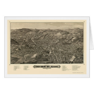 Fitchburg, MA Panoramic Map - 1882