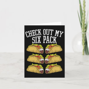 Fitness 6 Pack Tacos Funny Mexican Gym Top For Tac Card