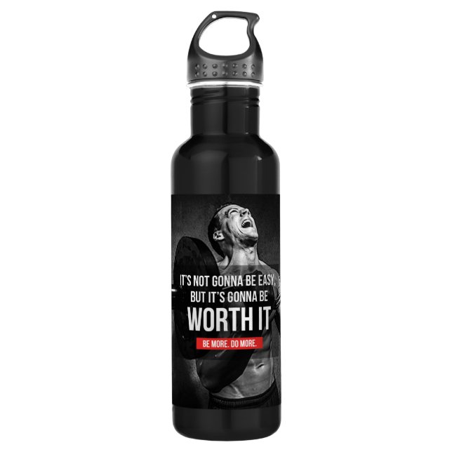 Fitness and Bodybuilding Motivation 710 Ml Water Bottle (Front)