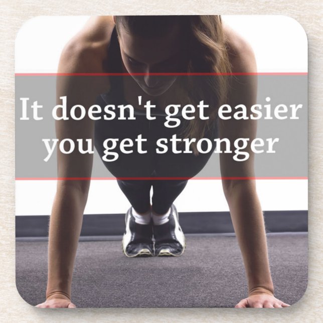 Fitness and Bodybuilding Motivation Coaster (Front)