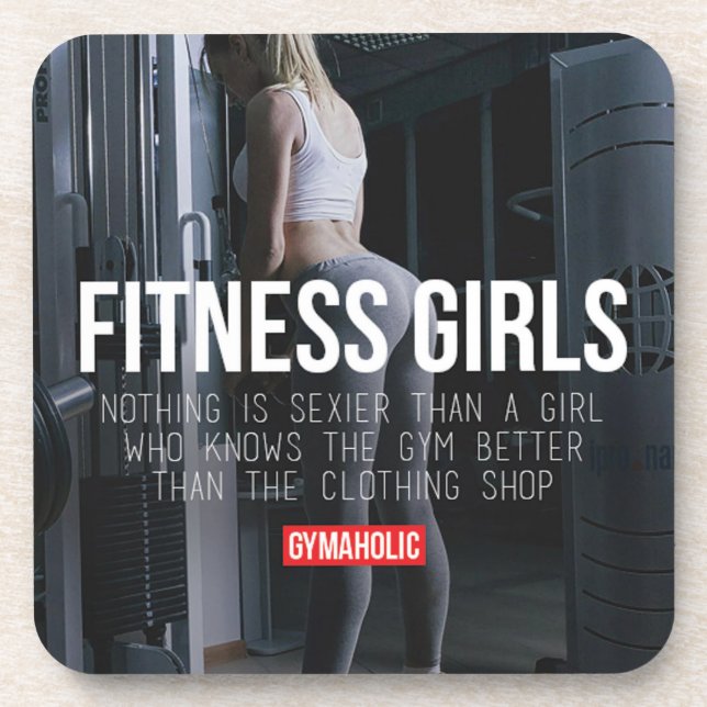 Fitness and Bodybuilding Motivation Coaster (Front)