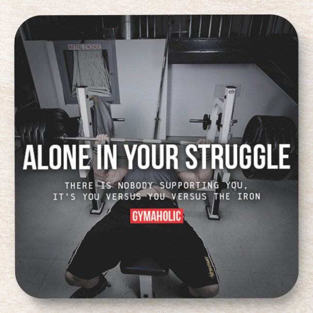 Fitness and Bodybuilding Motivation Coaster (Front)