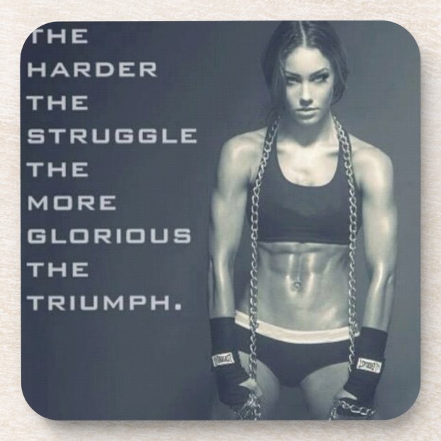 Fitness and Bodybuilding Motivation Coaster (Front)
