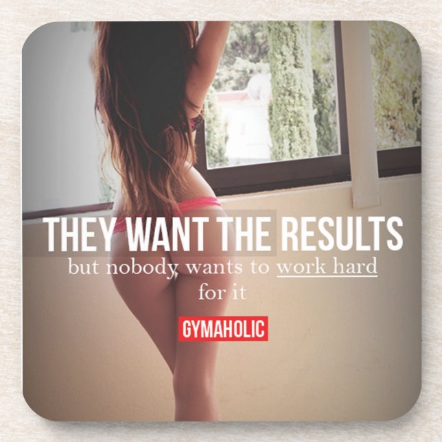 Fitness and Bodybuilding Motivation Coaster (Front)