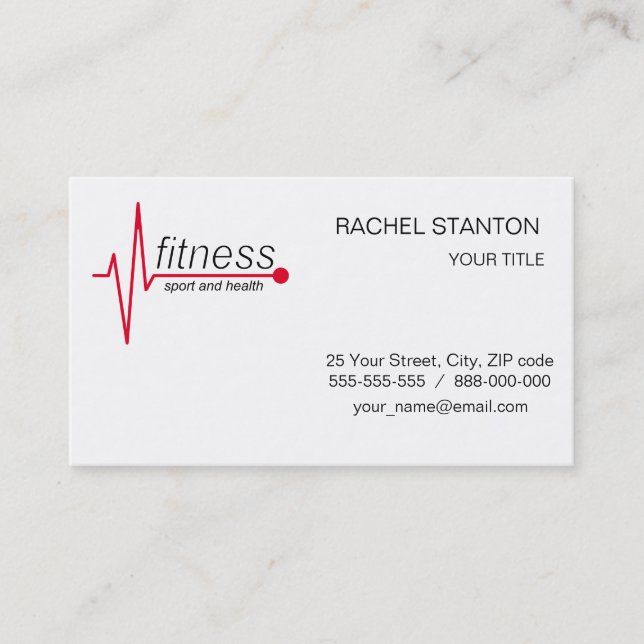 Fitness and sport business card (Front)