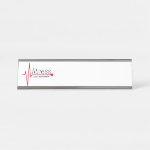 Fitness and sport desk name plate