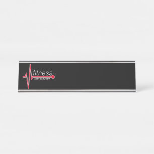 Fitness and sport desk name plate