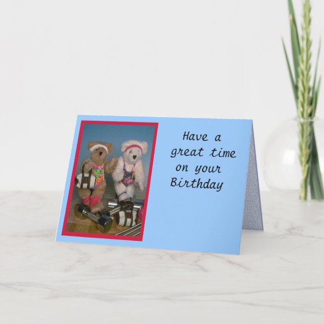 Fitness bears holiday card (Front)