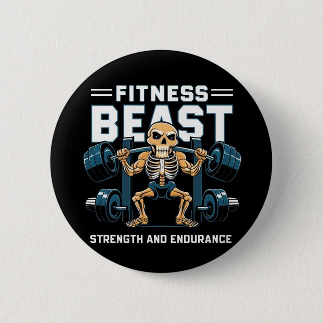 Fitness Beast 2 Inch Round Button (Front)