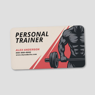 Fitness & Bodybuilding Personal Trainer Business Card