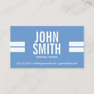 Fitness Bold Sport Stripes Personal Trainer Business Card