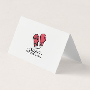 fitness boxing gloves business card