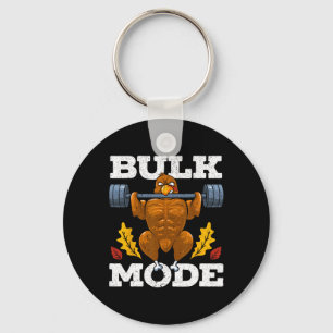 Fitness Bulk Mode Gym Workout Thanksgiving Keychain