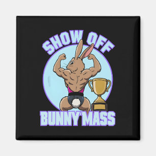 Fitness Bunny Bodybuilder Show Off Bunny M Funny R Magnet