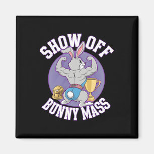 Fitness Bunny Bodybuilder Show Off Bunny M Funny R Magnet