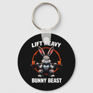 Fitness Bunny Gym Titans Lift Heavy Bunny Beast Fu Keychain