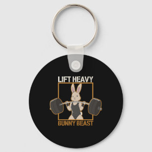 Fitness Bunny Gym Titans Lift Heavy Bunny Beast Fu Keychain